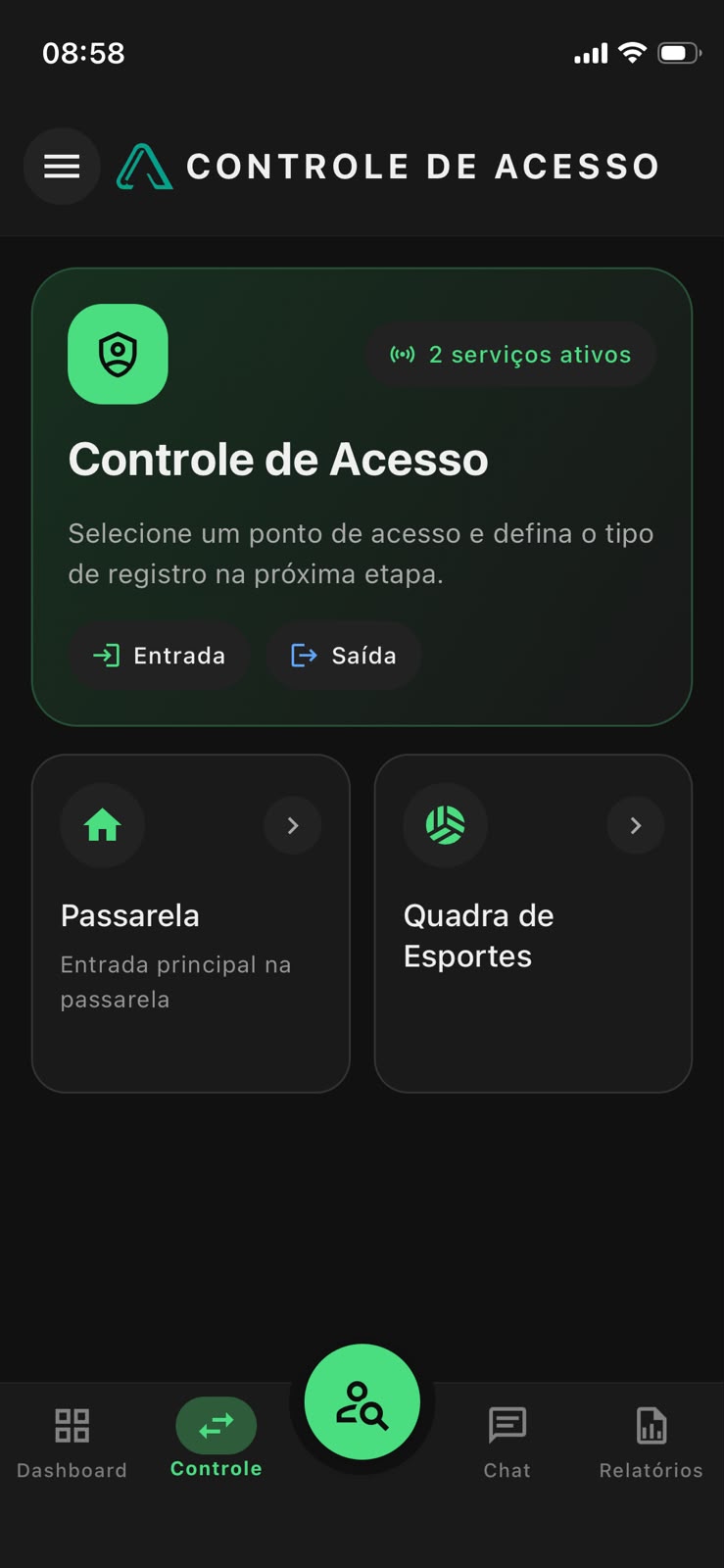 Controle de acesso mobile